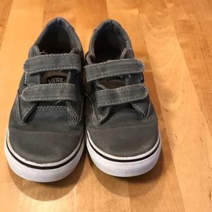 VANS Toddler Boys Grey Velcro Shoes Size 9 US